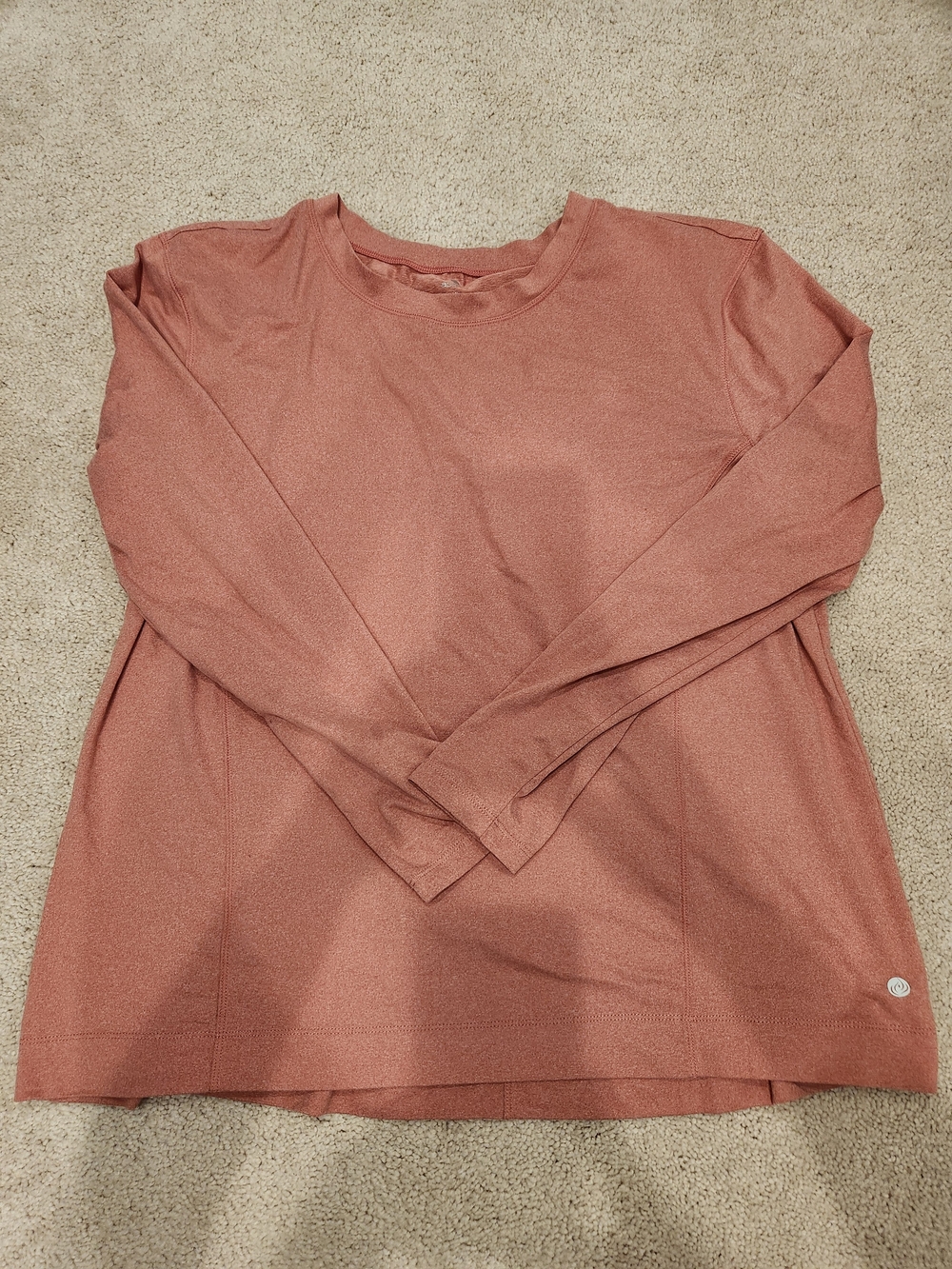 Apana Women's Long Sleeve Athletic Wear Crew Neck Top
